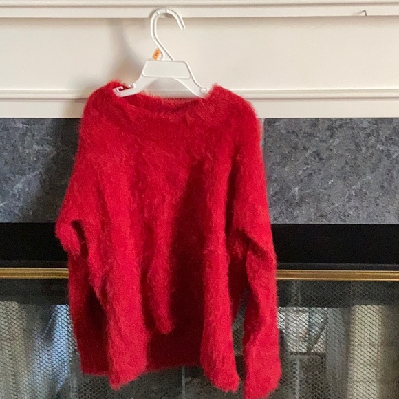 H&M Red Fuzzy Sweater - Picture 2 of 2